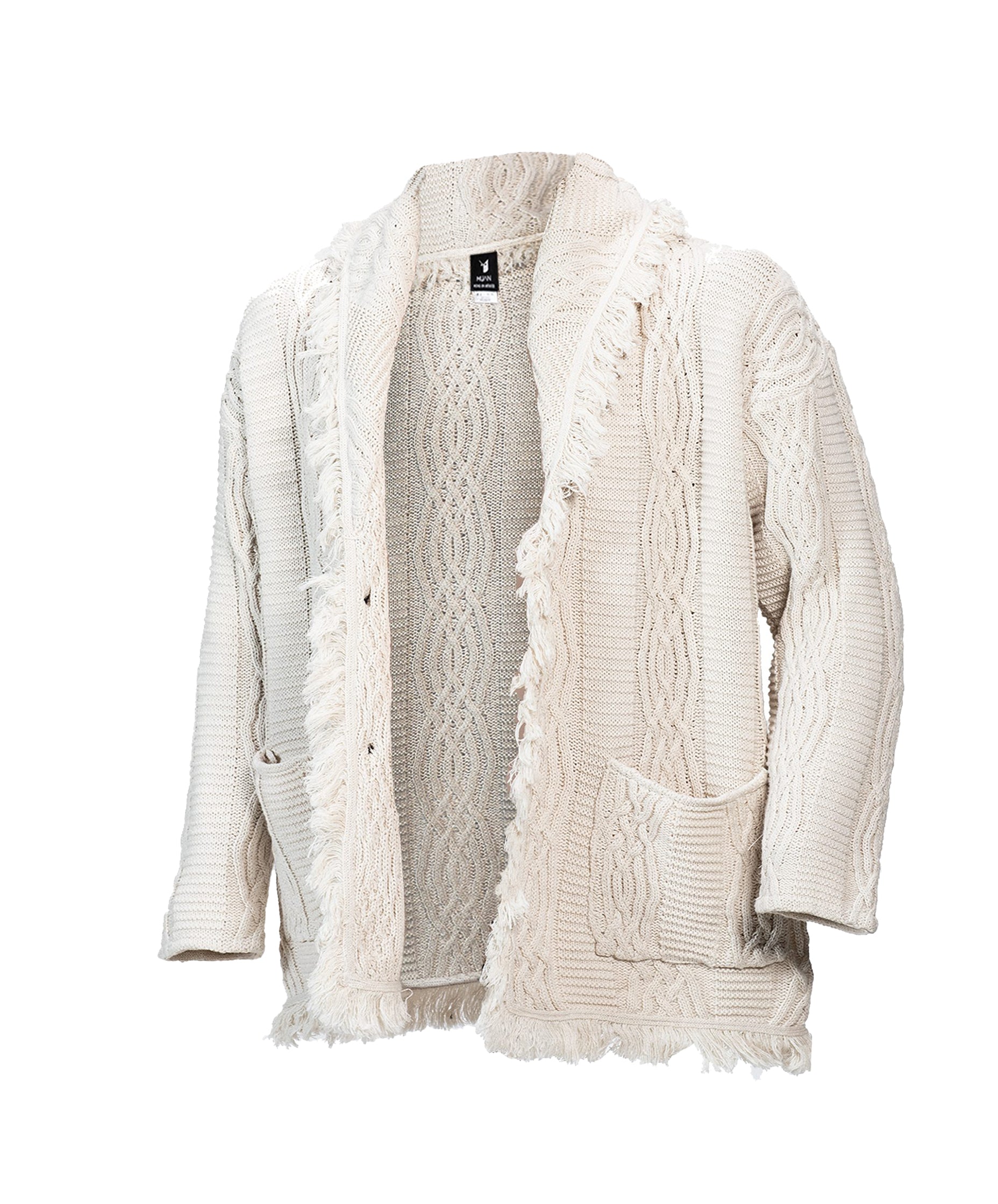 Solstice Ash White V-Neck Heritage Cardigan