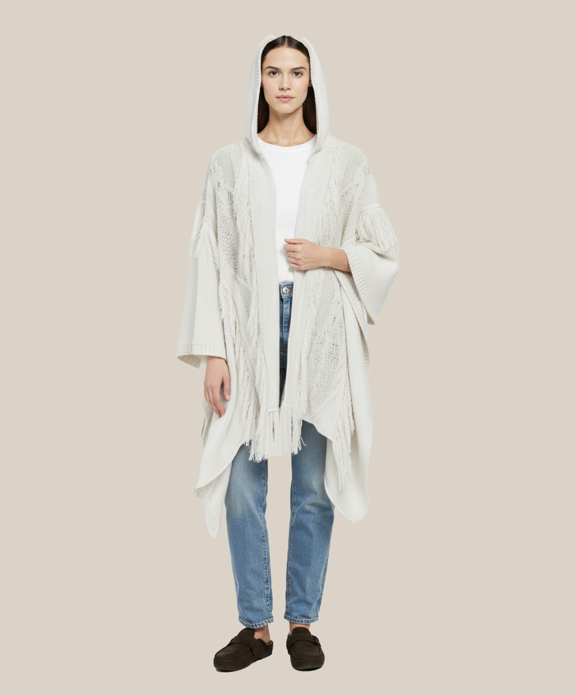 Full Moon Hoodie Poncho