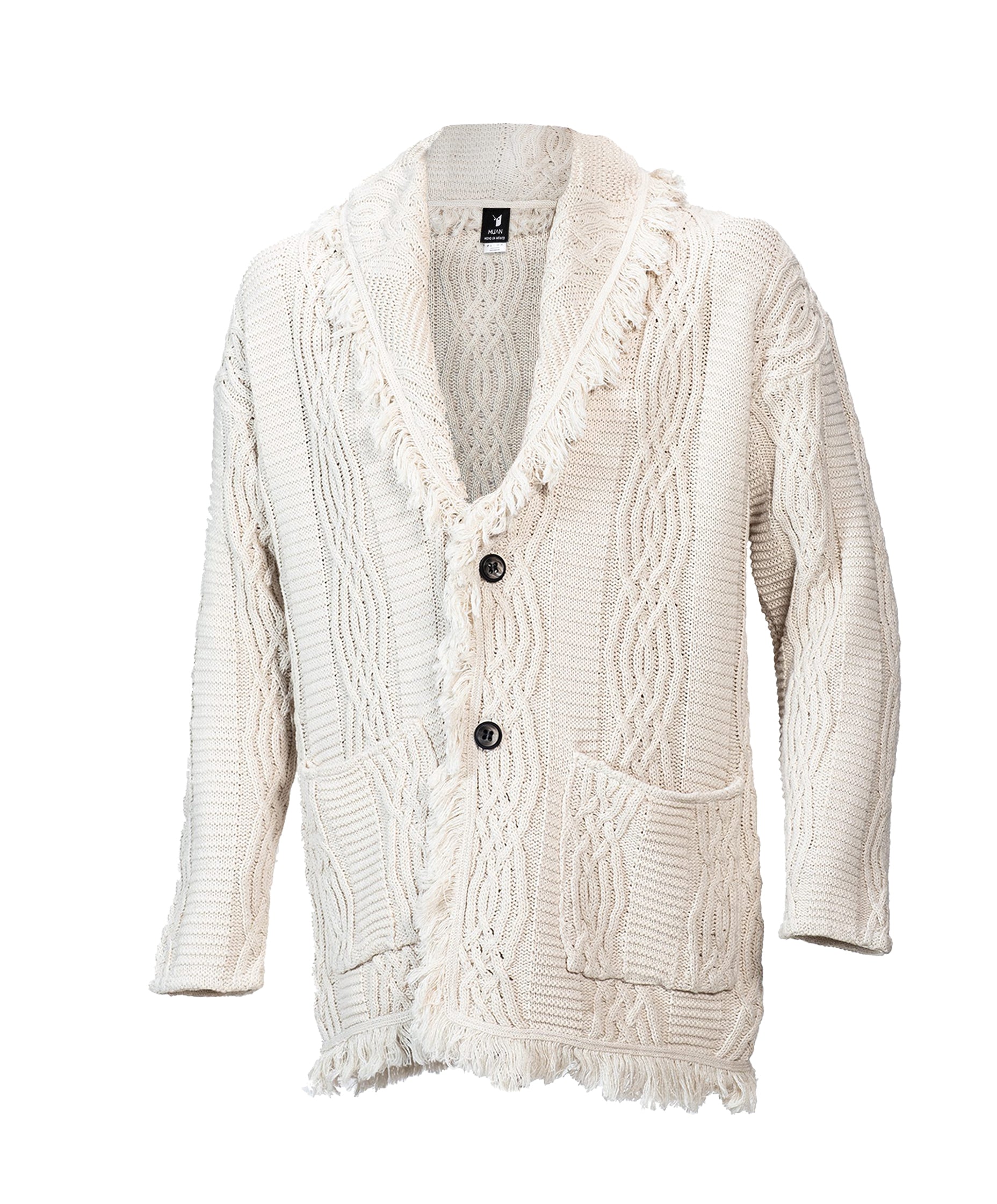 Solstice Ash White V-Neck Heritage Cardigan
