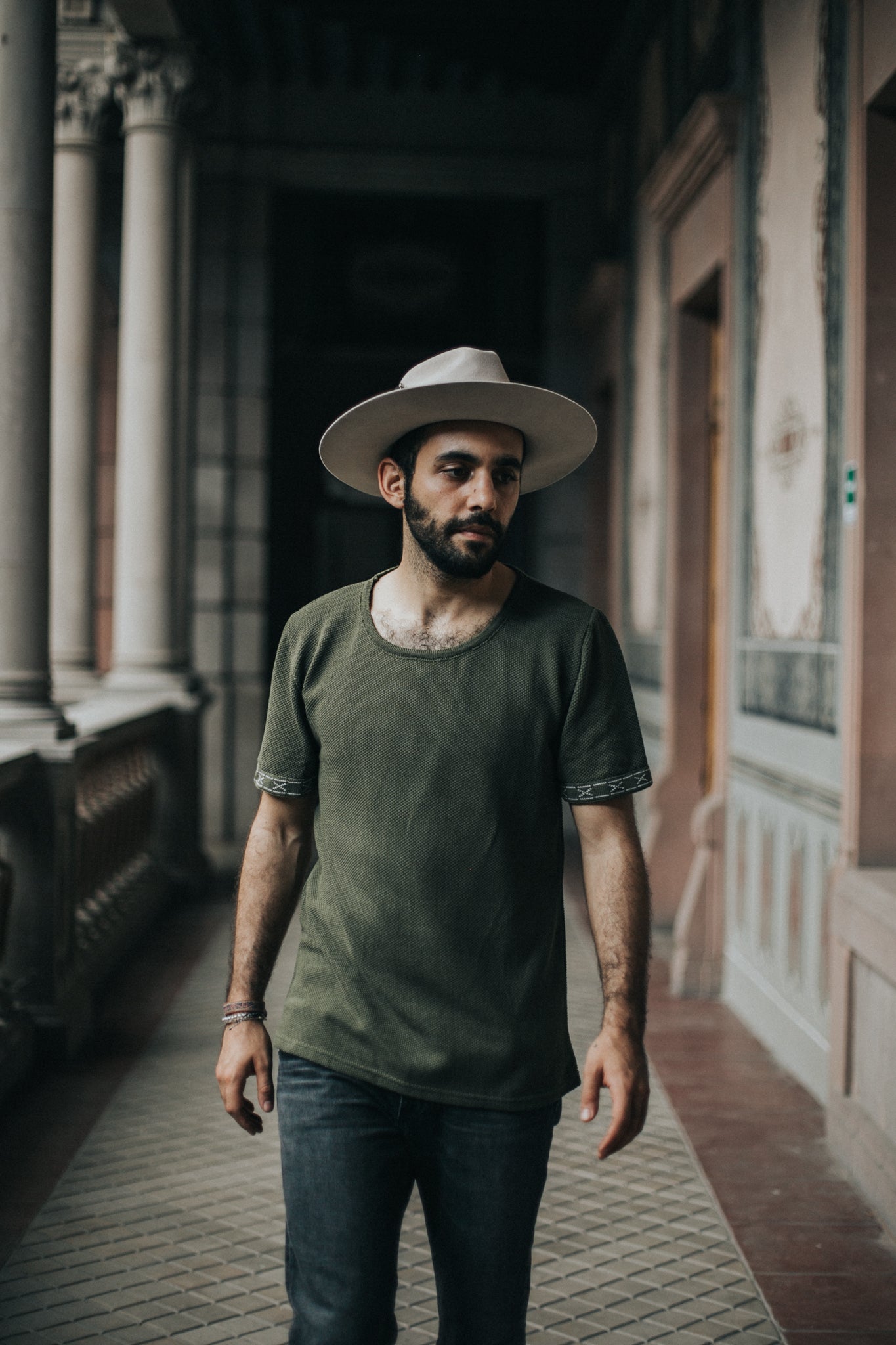 Root Moss Green Light-Knit Shirt