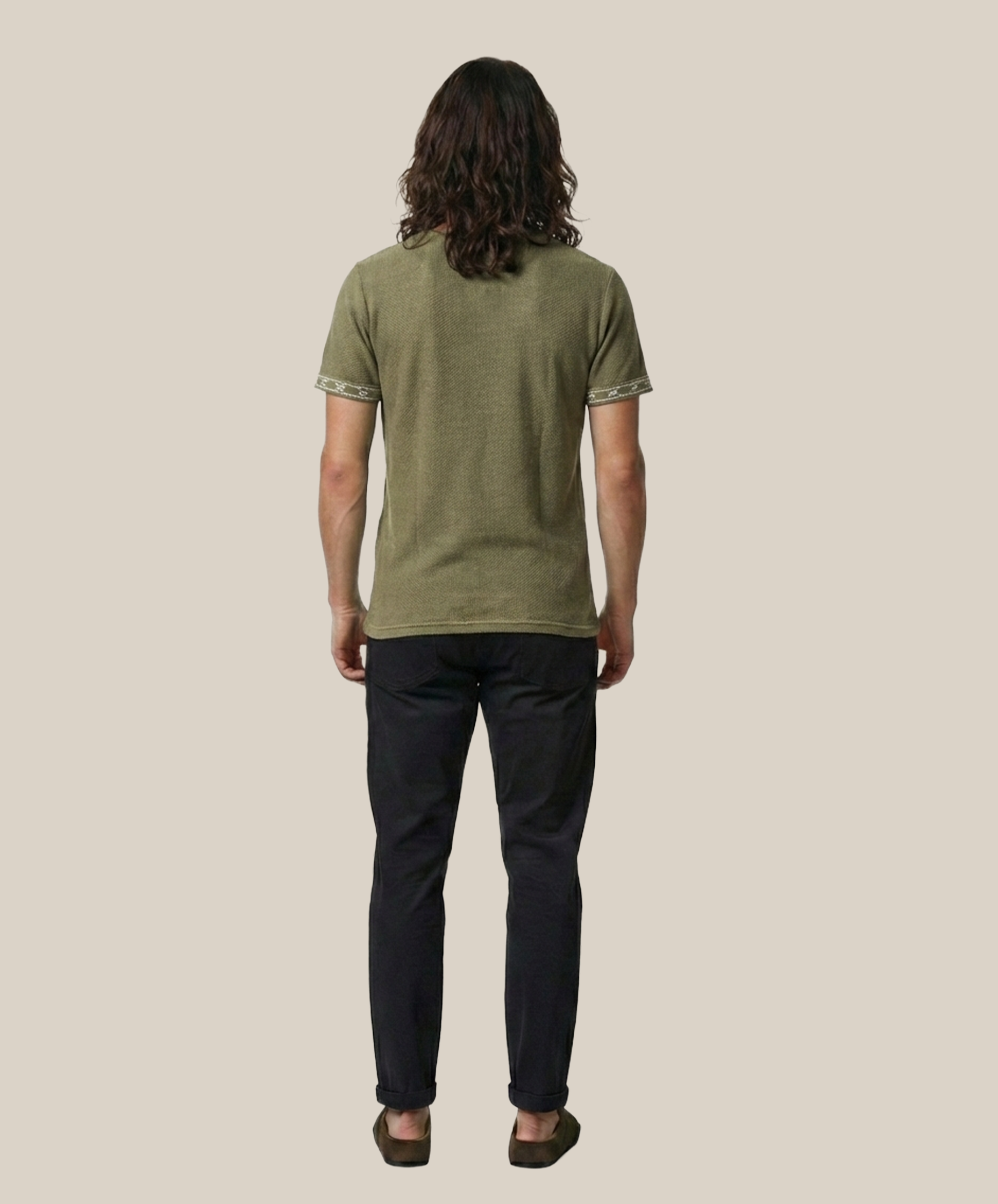 Root Moss Green Light-Knit Shirt