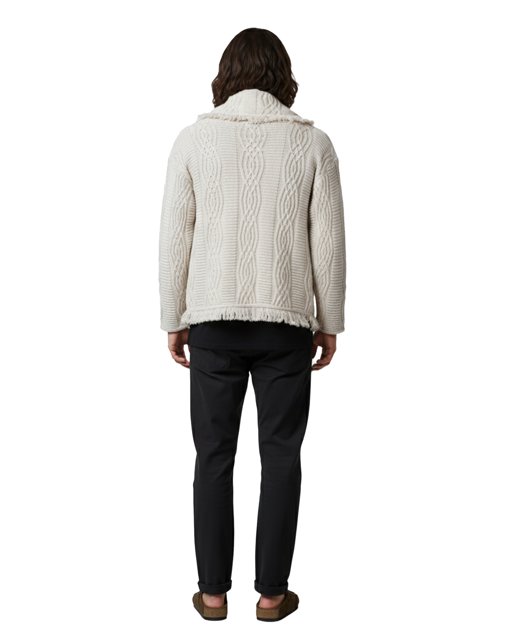 Solstice Ash White V-Neck Heritage Cardigan