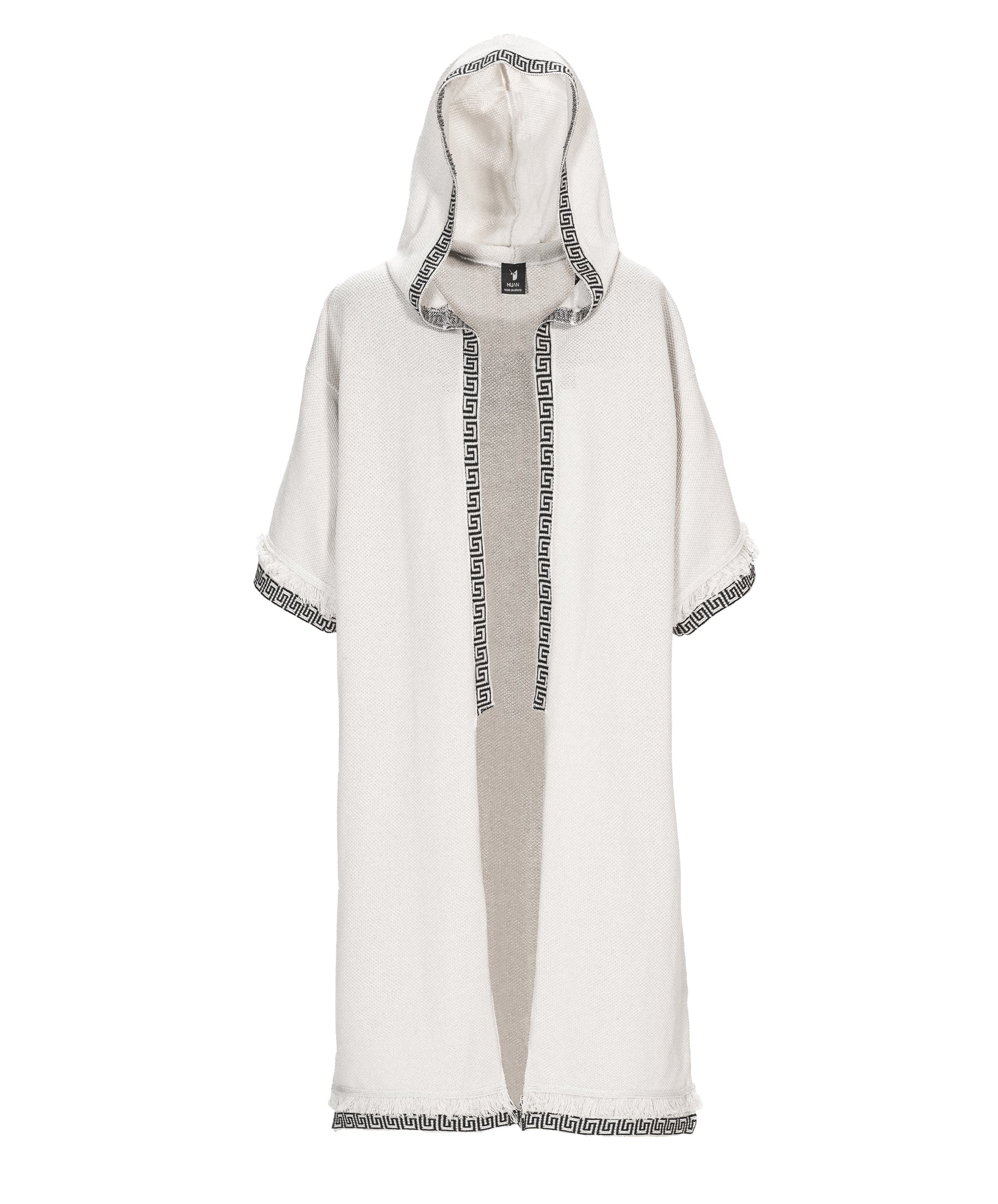 Yoake Ash White Hoodie Kimono
