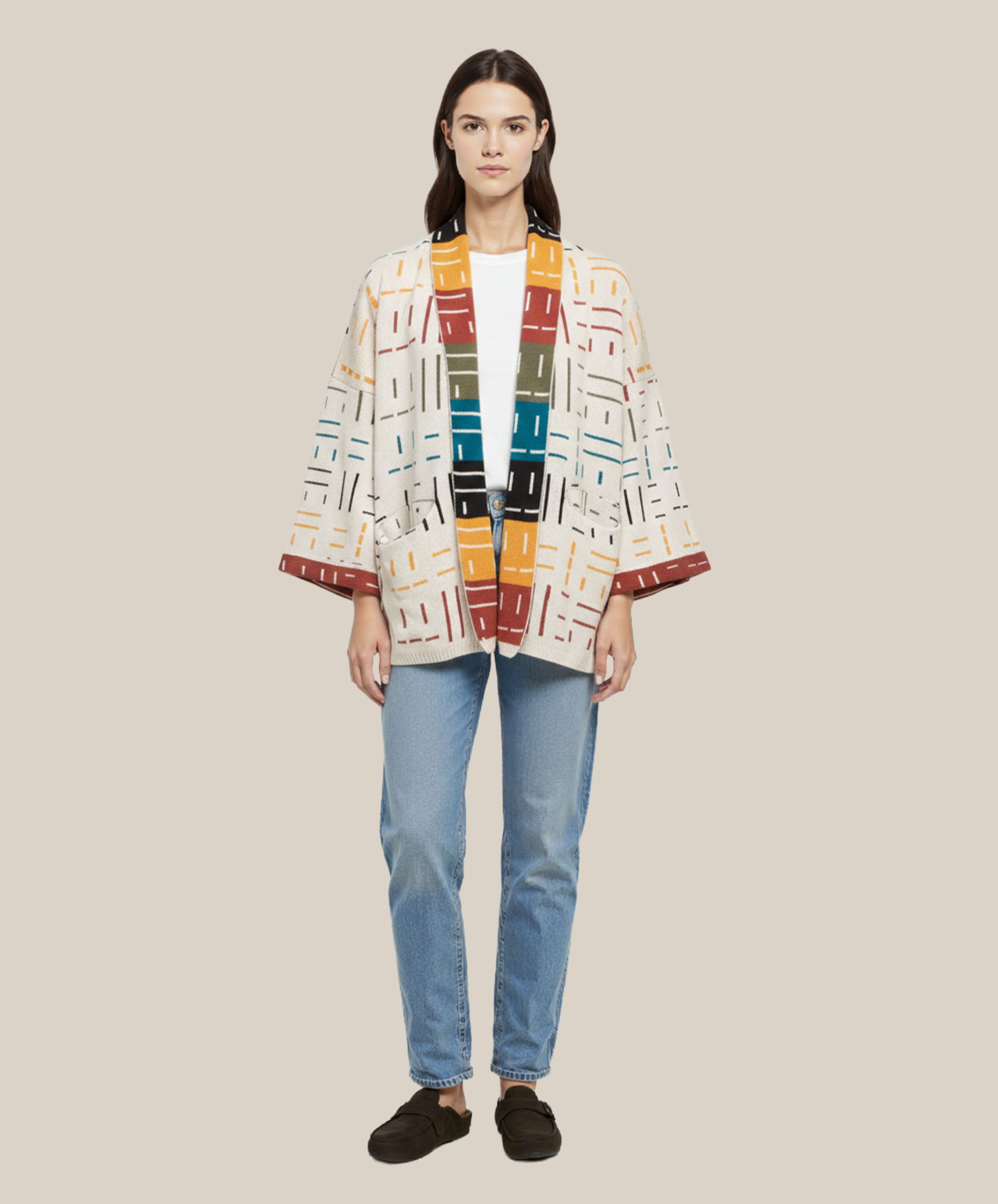 Tonalli Ash & Multicolor Lounge Robe