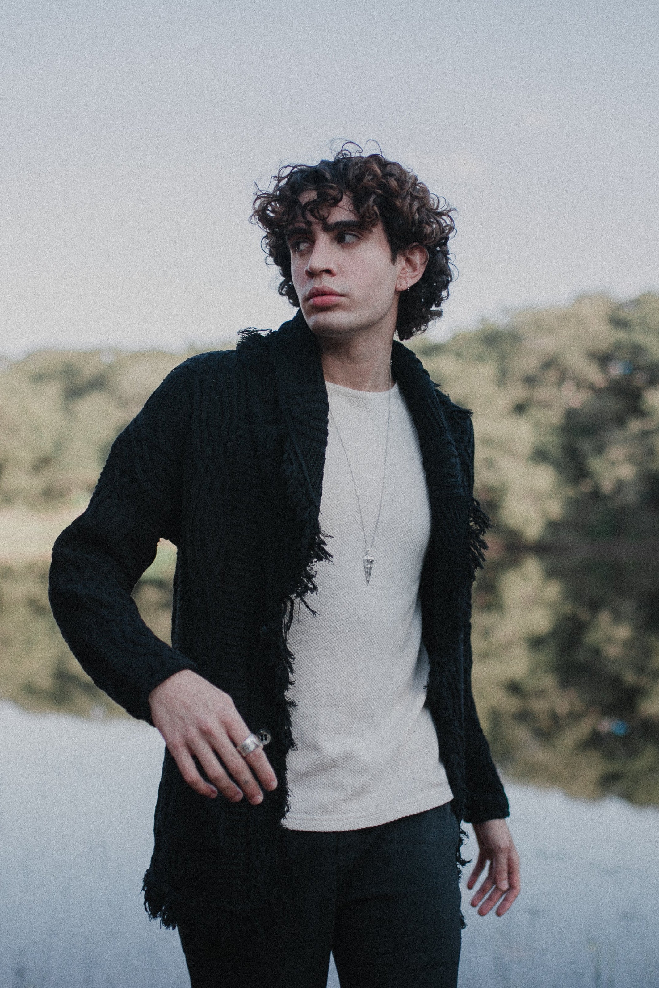 Equinox Black V-Neck Heritage Cardigan