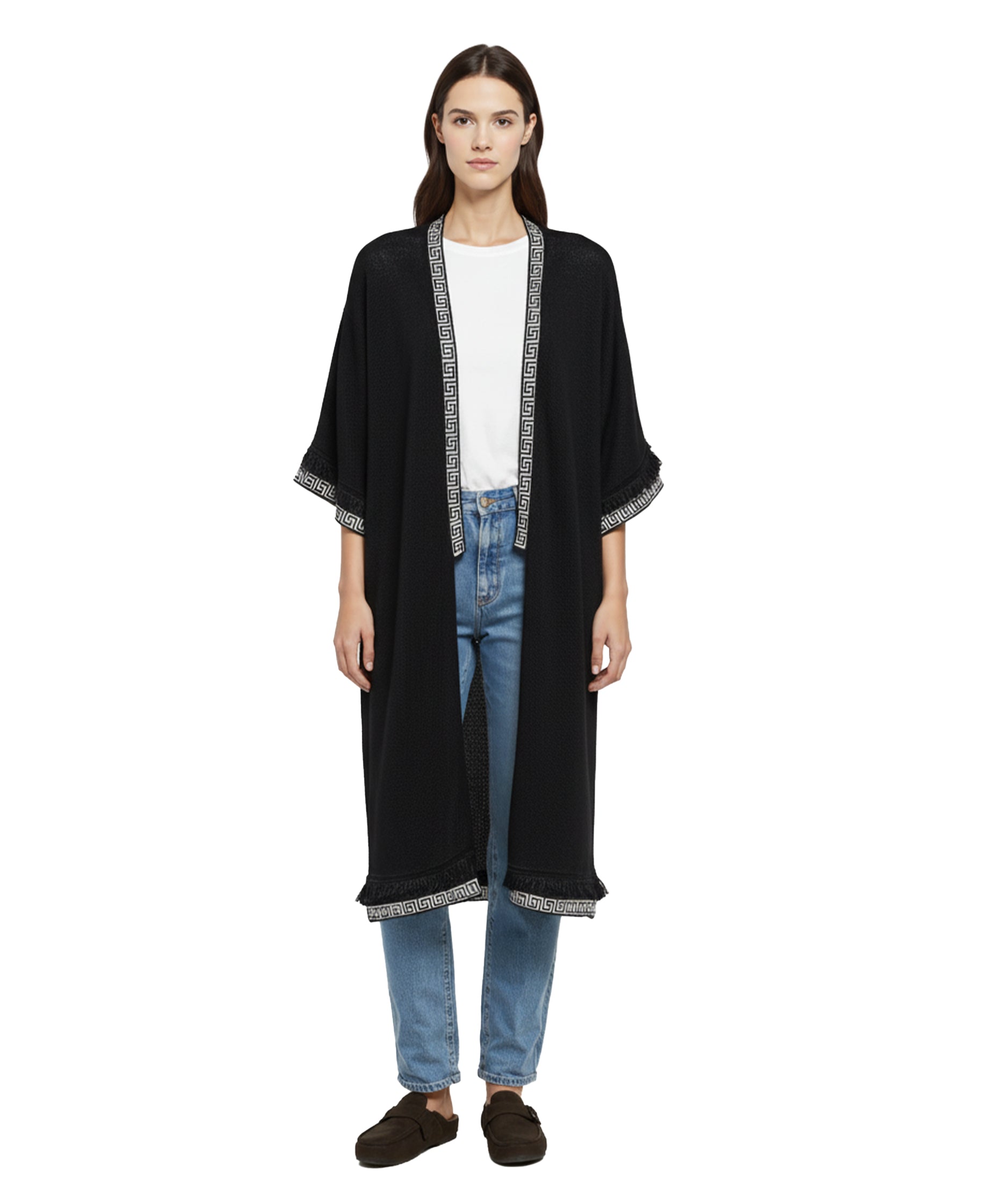 Yoru Black Cape Kimono