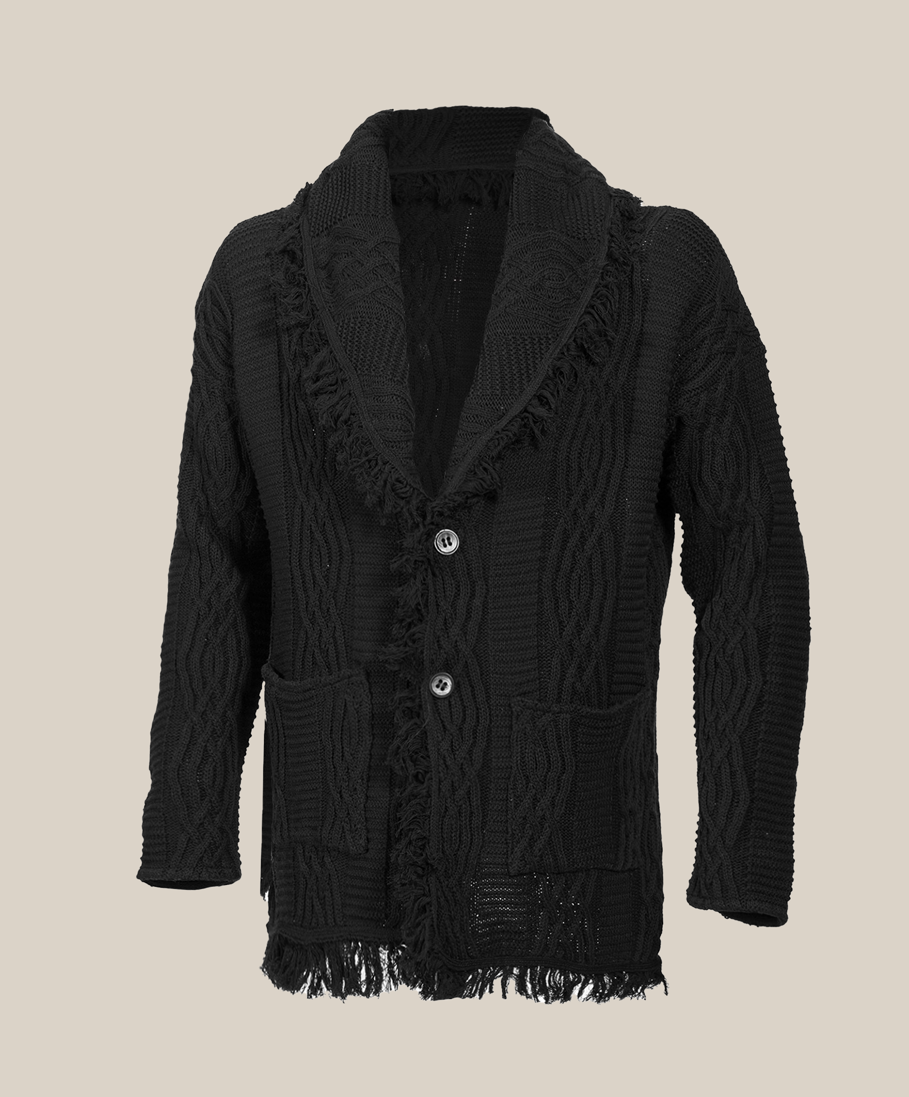Equinox Black V-Neck Heritage Cardigan