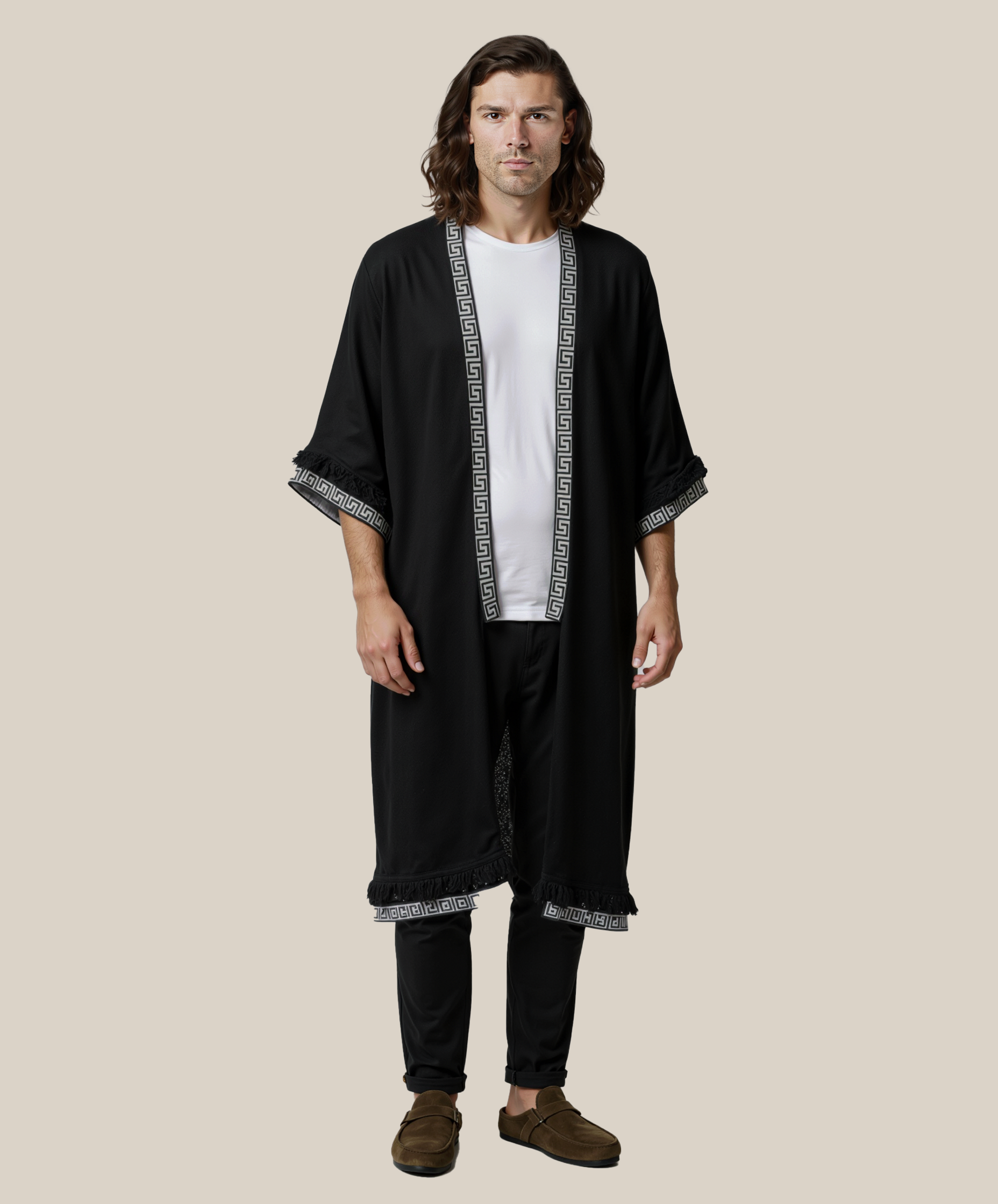 Yoru Black Cape Kimono