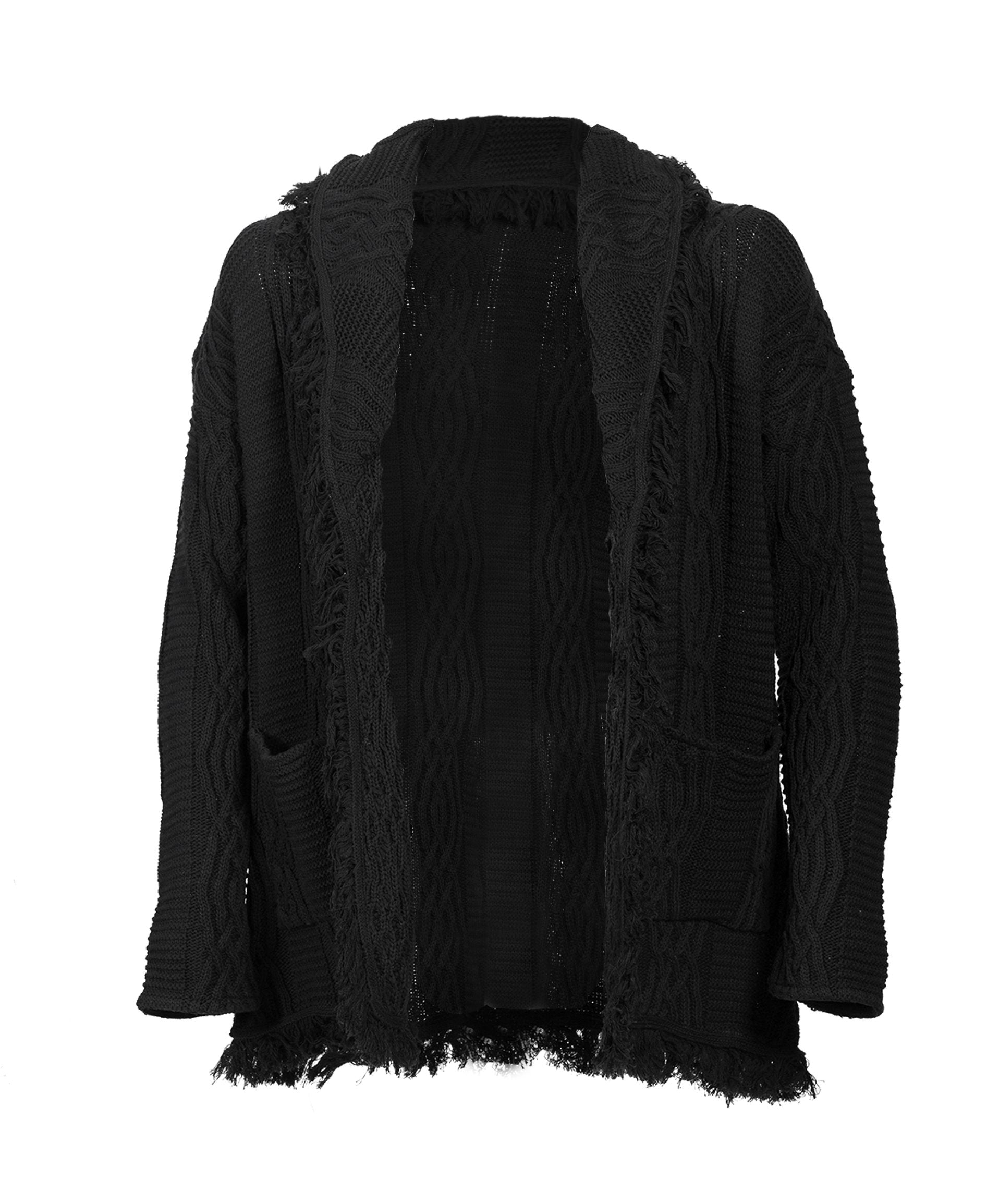 Equinox Black V-Neck Heritage Cardigan