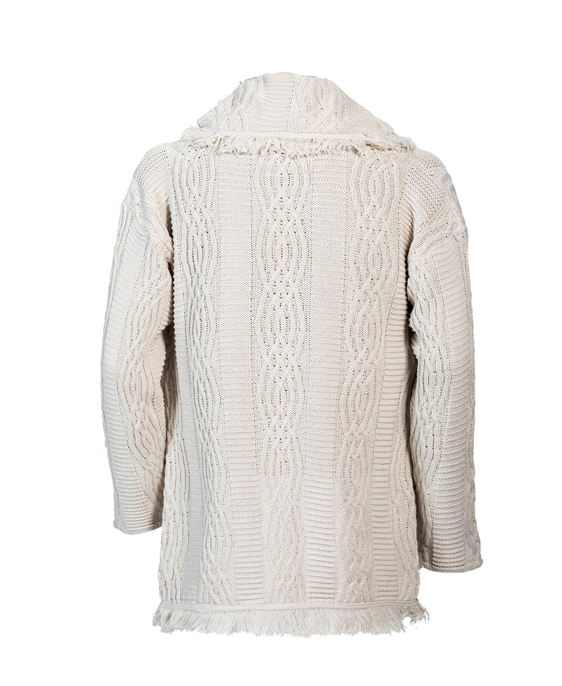 Solstice Ash White V-Neck Heritage Cardigan